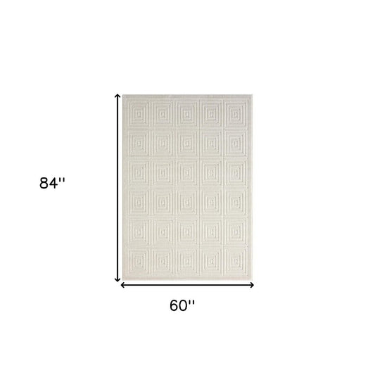 8' X 10' Gray Geometric Area Rug