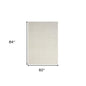 5' X 7' Ivory Geometric Area Rug