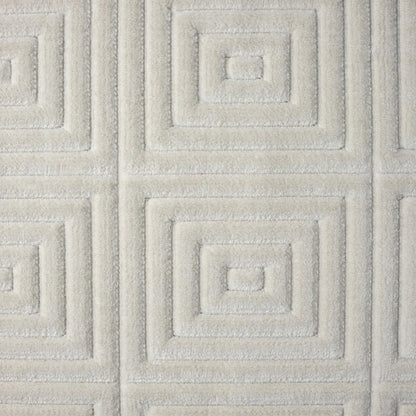 5' X 7' Ivory Geometric Area Rug