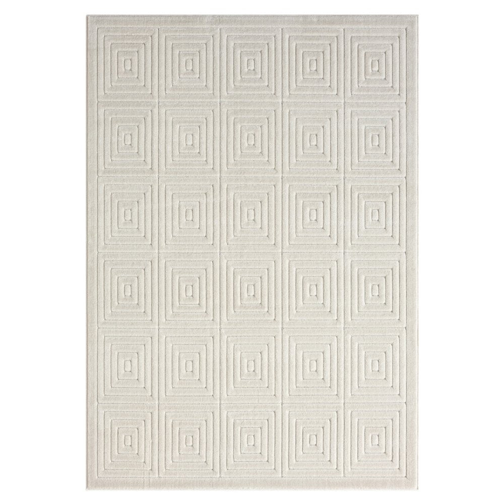 8' X 10' Ivory Geometric Area Rug