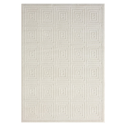 8' X 10' Ivory Geometric Area Rug