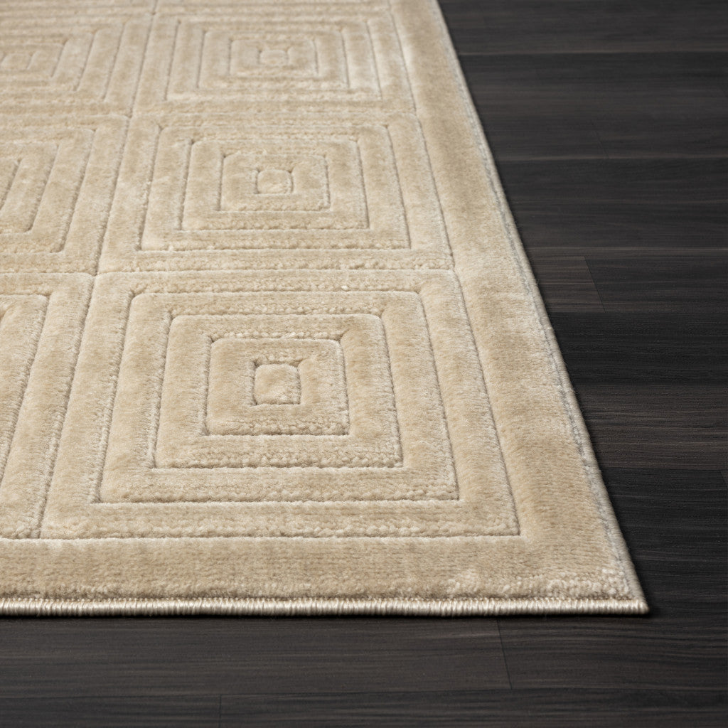 8' X 10' Ivory Geometric Area Rug