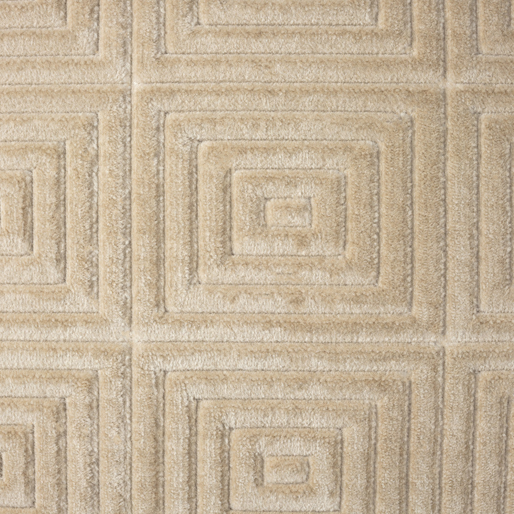 8' X 10' Ivory Geometric Area Rug