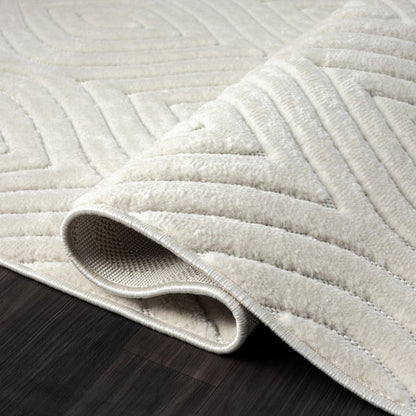 5' X 7' Gray Trellis Area Rug