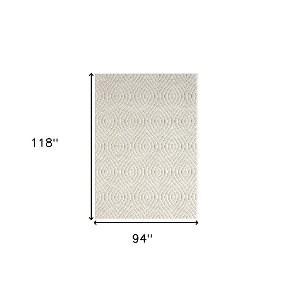 5' X 7' Gray Trellis Area Rug
