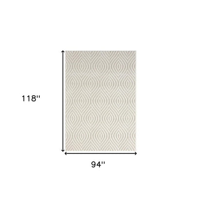 5' X 7' Gray Trellis Area Rug
