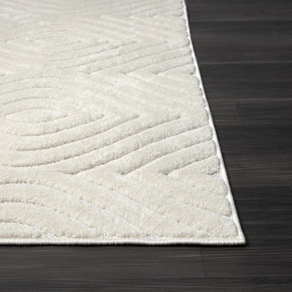 5' X 7' Gray Trellis Area Rug