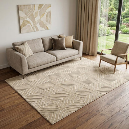 5' X 7' Gray Trellis Area Rug