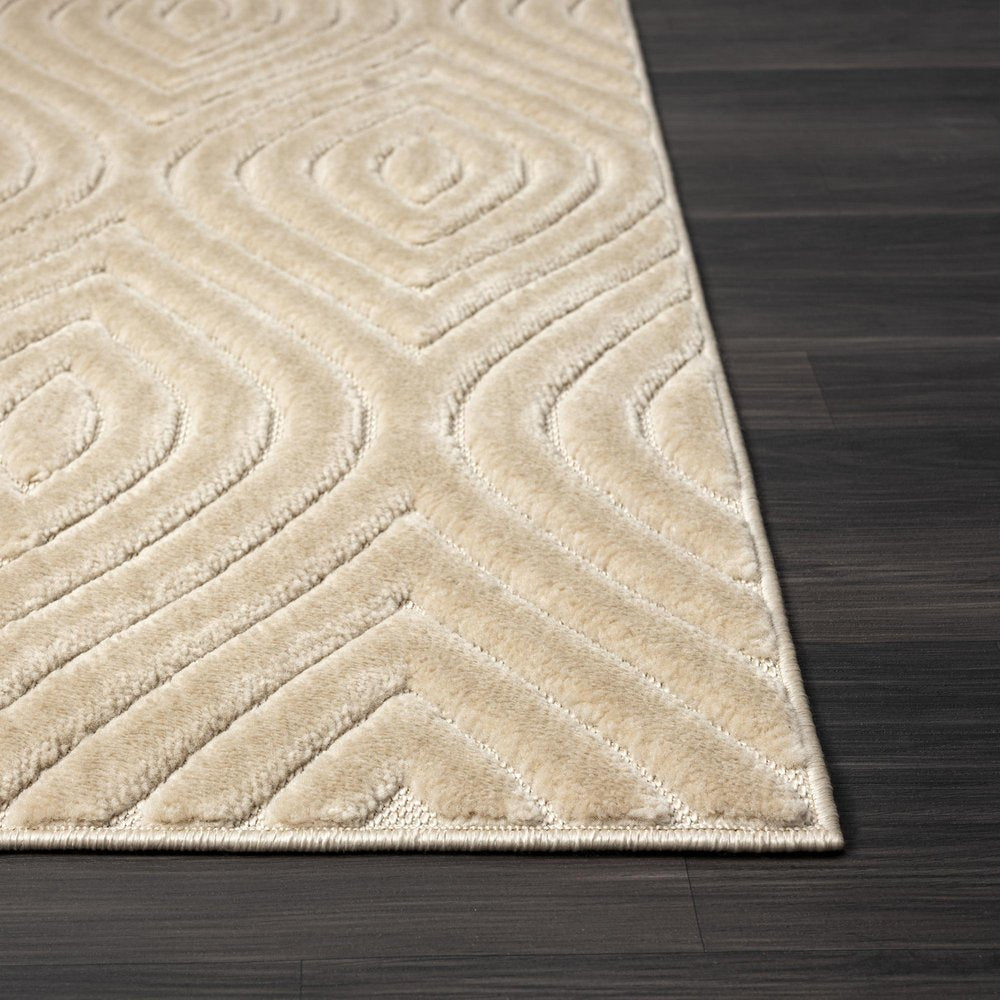 5' X 7' Gray Trellis Area Rug