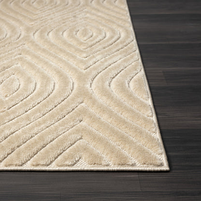 5' X 7' Ivory Trellis Area Rug