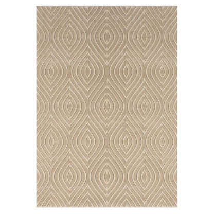 5' X 7' Ivory Trellis Area Rug