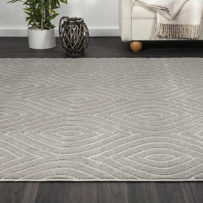 5' X 7' Ivory Trellis Area Rug