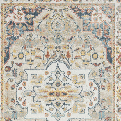 5' X 7' Ivory Abstract Area Rug