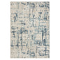 4' X 6' Blue and Gray Abstract Power Loom Area Rug