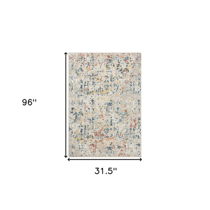 8' X 10' Gray Abstract Area Rug