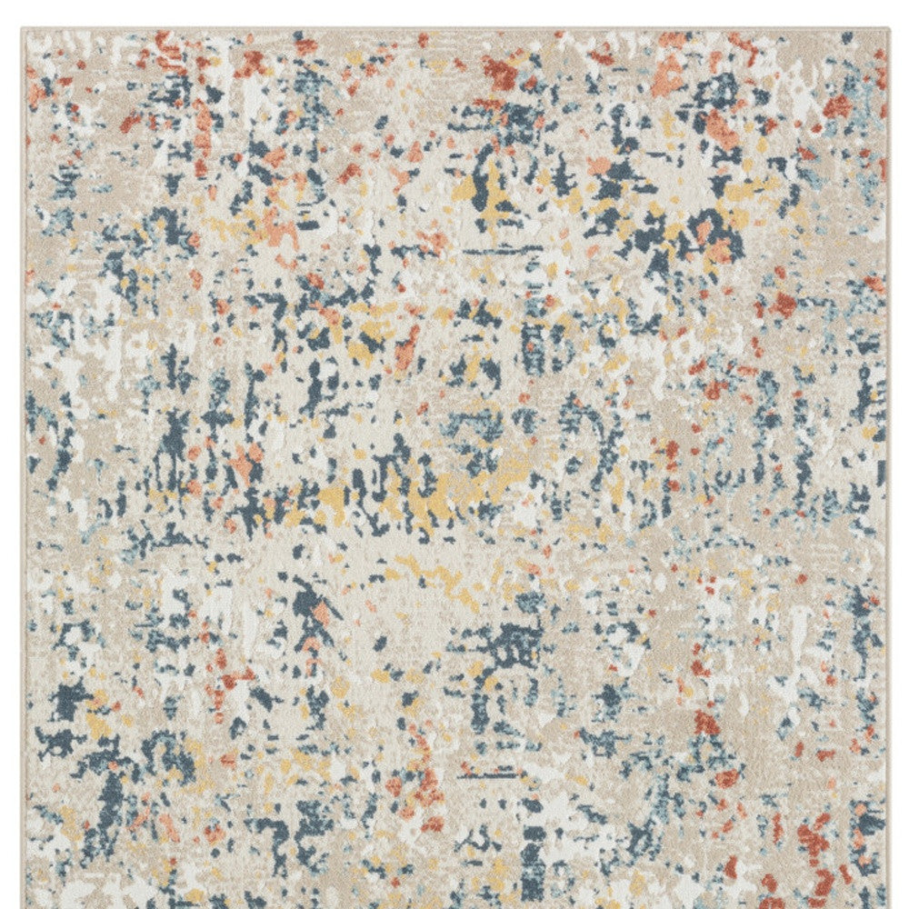 8' X 10' Gray Abstract Area Rug