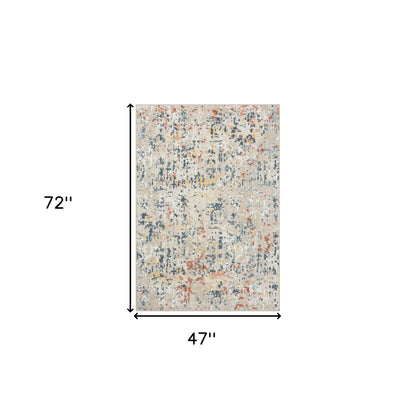 8' X 10' Gray Abstract Area Rug