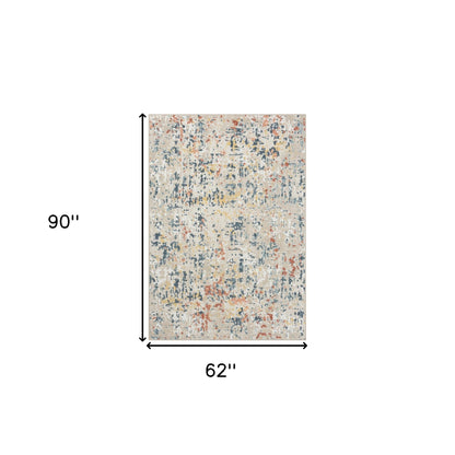 8' X 10' Gray Abstract Area Rug