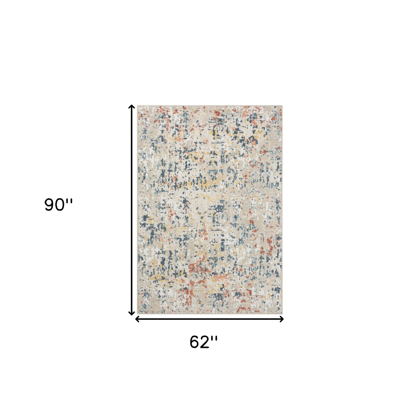 8' X 10' Gray Abstract Area Rug