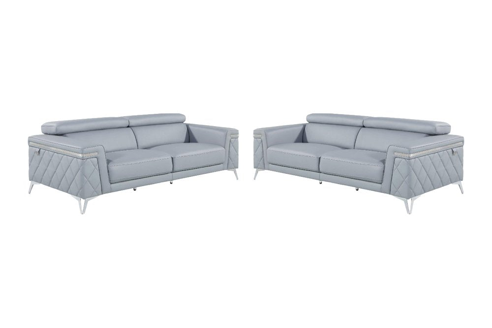 Two Piece Blue Four Person Seating Set