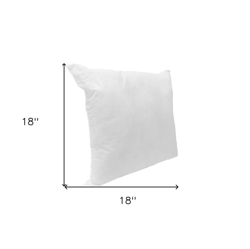 18" White Down Throw Pillow Insert
