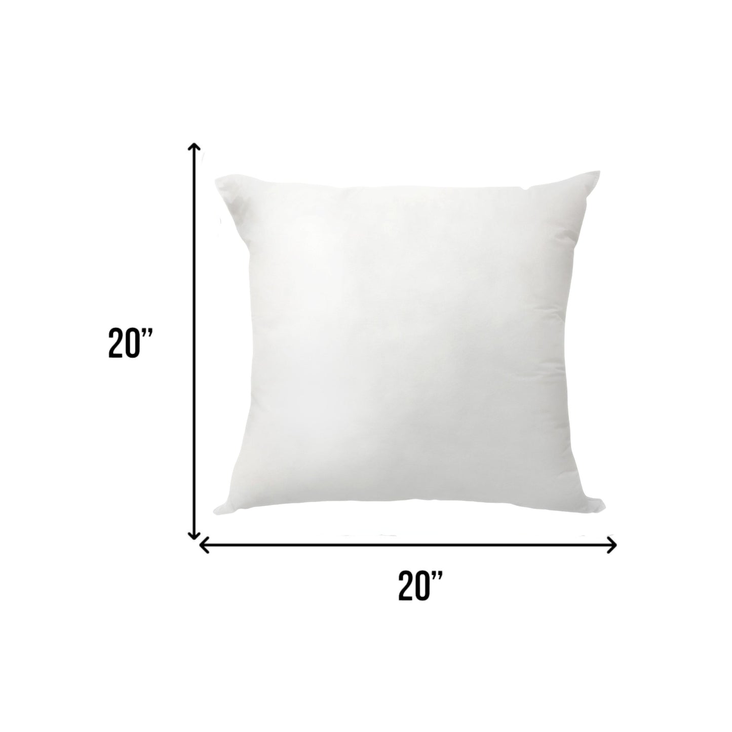 18" X 18" White Polyester Blown Seam Down Pillow Insert