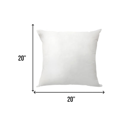 18" X 18" White Polyester Blown Seam Down Pillow Insert