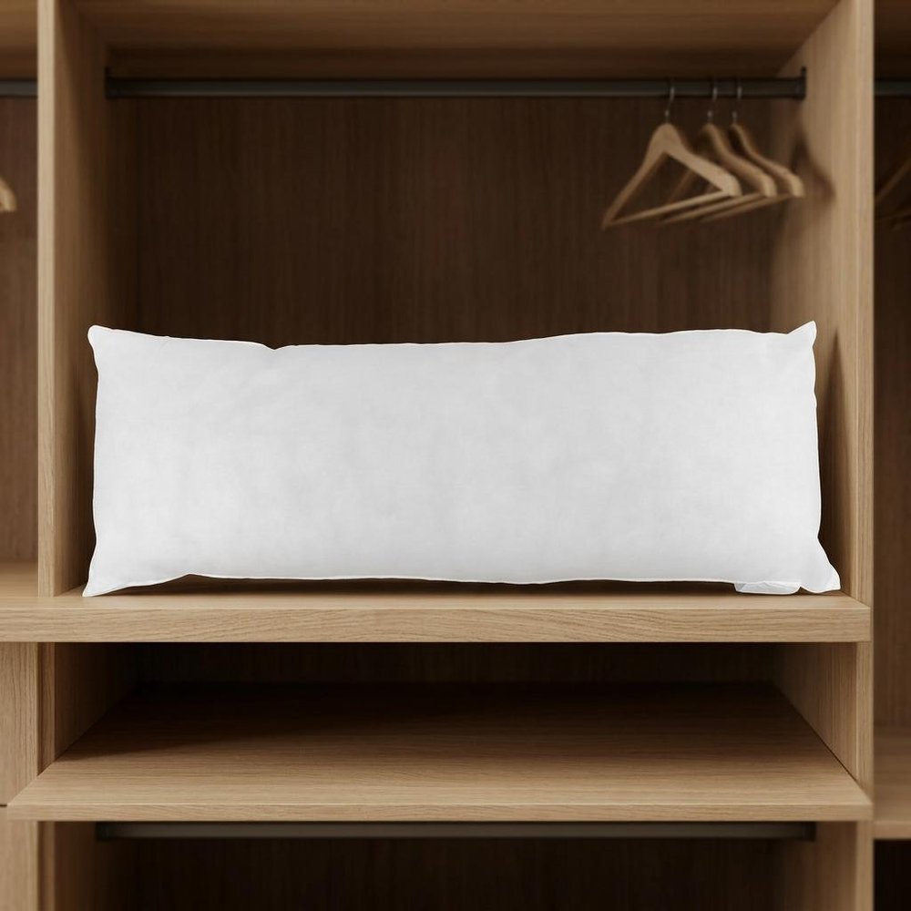 12" X 28" White Lumbar Throw Pillow Insert