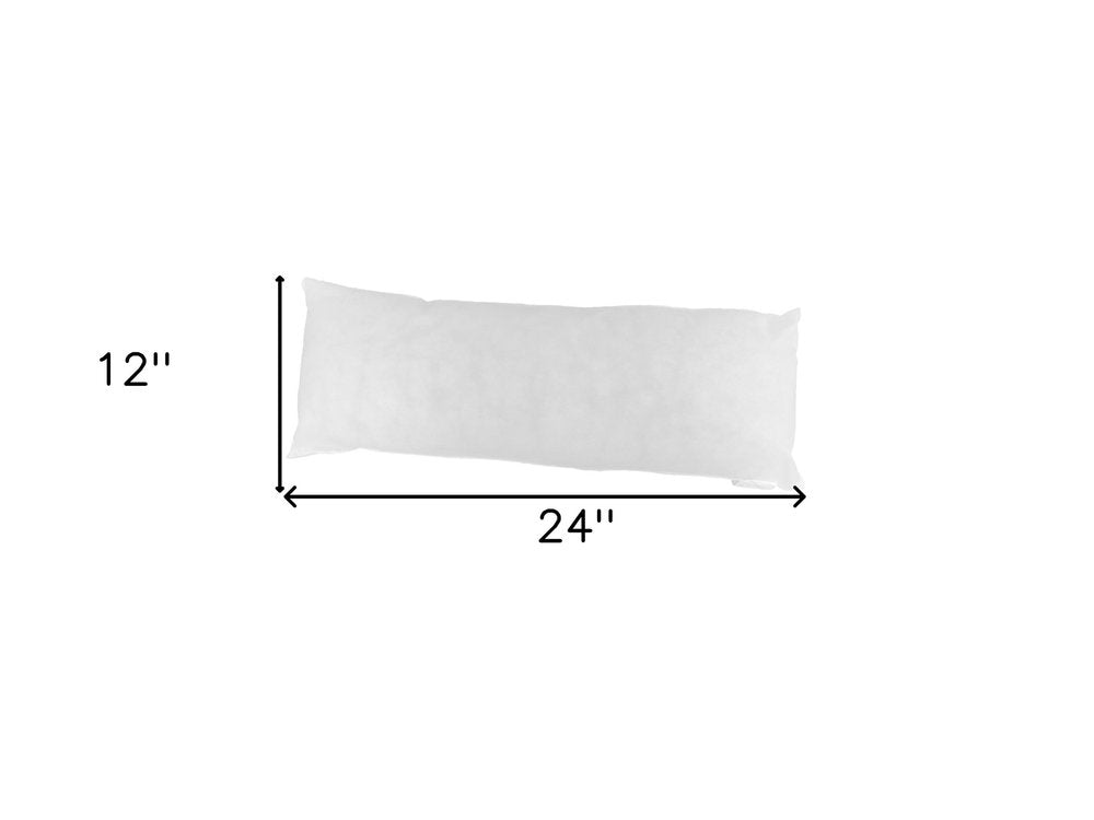 14" X 36" White Lumbar Throw Pillow Insert