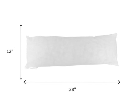 14" X 28" White Lumbar Throw Pillow Insert
