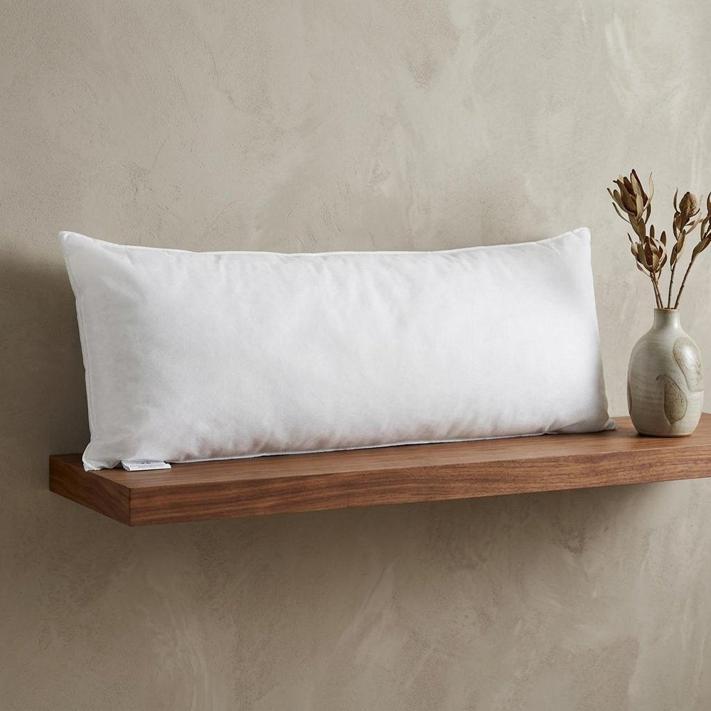 14" X 28" White Lumbar Throw Pillow Insert