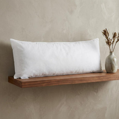 14" X 28" White Lumbar Throw Pillow Insert
