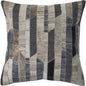 20" Beige and Gray Throw Pillow
