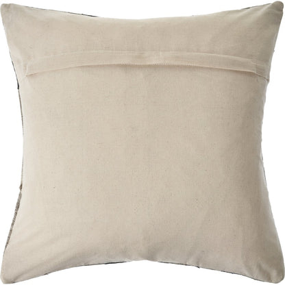 20" Beige and Gray Throw Pillow