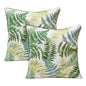 Set of Two 20" Green and Yellow Throw Pillows