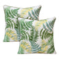 Set of Two 20" Green and Yellow Throw Pillows