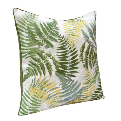 Set of Two 20" Green and Yellow Throw Pillows