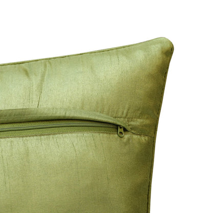 Set of Two 20" Green and Yellow Throw Pillows