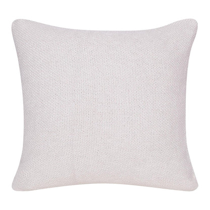 20" Blue And Off White Braided Cotton Throw Pillow with Fringe