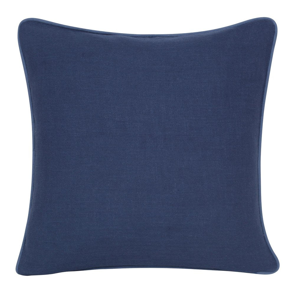 20" Blue And Red Cheetah Cotton Throw Pillow with Embroidery