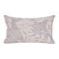 Natural and Ivory Throw Pillow with Embroidery