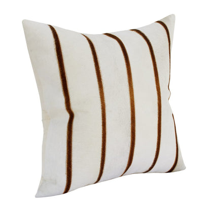 20" Brown and Ivory Throw Pillow