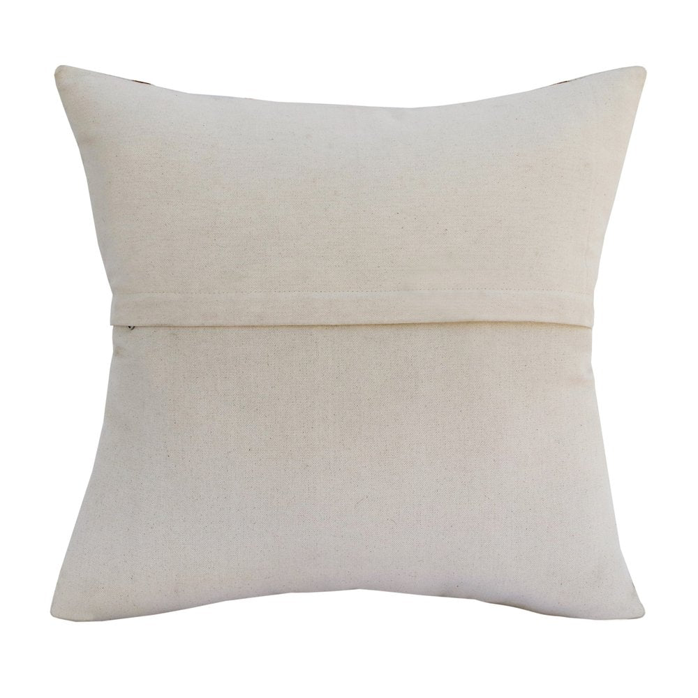 20" Brown and Ivory Throw Pillow