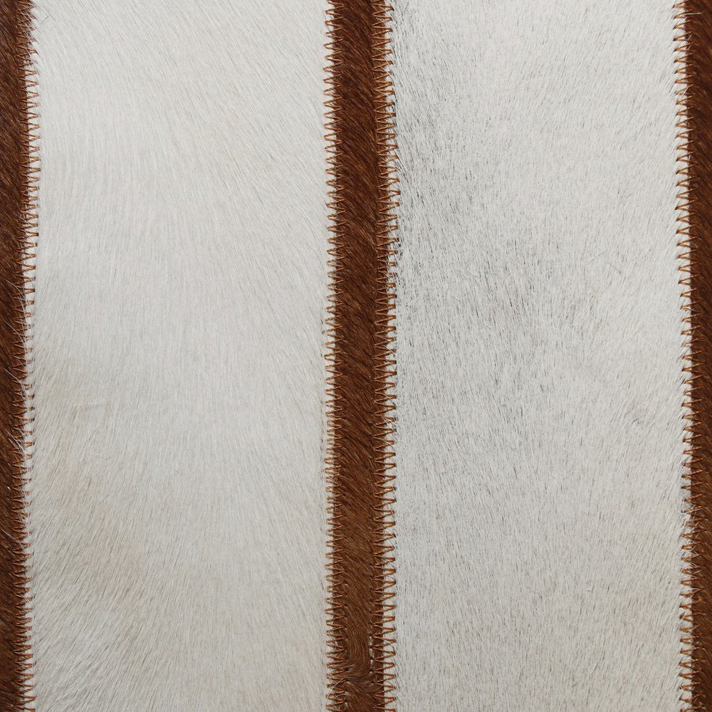 20" Brown and Ivory Throw Pillow