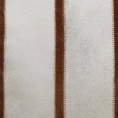 20" Brown and Ivory Throw Pillow