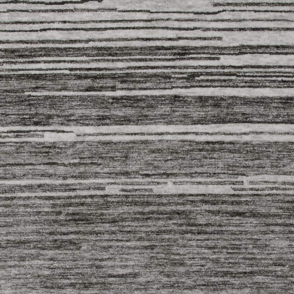 5' X 8' Gray and Black Abstract Power Loom Distressed Non Skid Area Rug