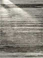 7' X 10' Gray and Black Abstract Power Loom Distressed Non Skid Area Rug