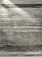 7' X 10' Gray and Black Abstract Power Loom Distressed Non Skid Area Rug