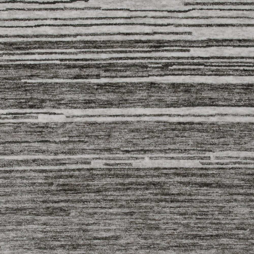 7' X 10' Gray and Black Abstract Power Loom Distressed Non Skid Area Rug