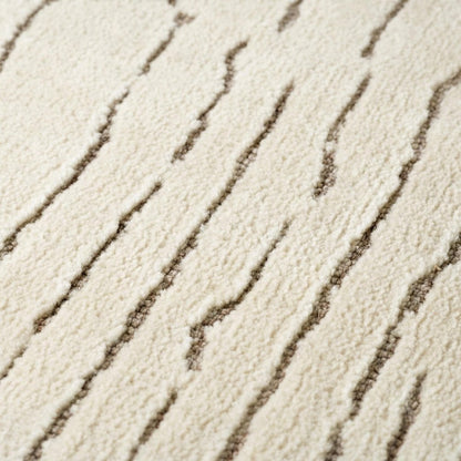 5' X 8' Beige and Gray Abstract Power Loom Distressed Non Skid Area Rug